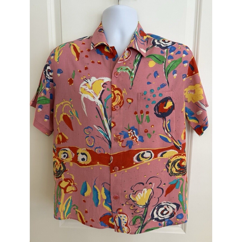 Jams World Women’s Hawaiian Shirt, Large, “Fiesta”, Great Condition